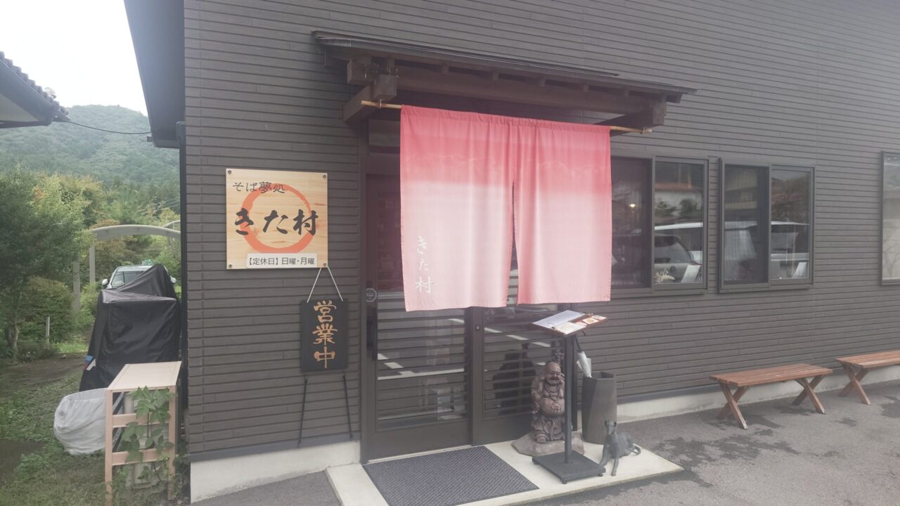 小佐越駅近くで昼食に立ち寄ったそば夢処きた村の外観